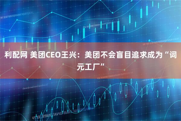 利配网 美团CEO王兴:美团不会盲目追求成为“词元工厂”