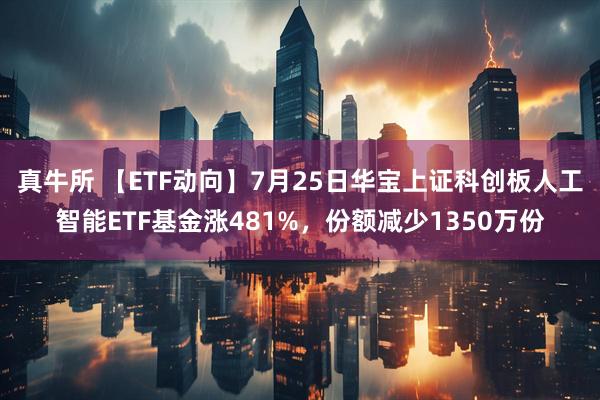 真牛所 【ETF动向】7月25日华宝上证科创板人工智能ETF基金涨481%,份额减少1350万份