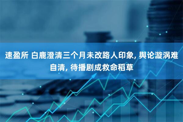 速盈所 白鹿澄清三个月未改路人印象, 舆论漩涡难自清, 待播剧成救命稻草